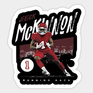 Jerick Mckinnon Kansas City Grunge Sticker